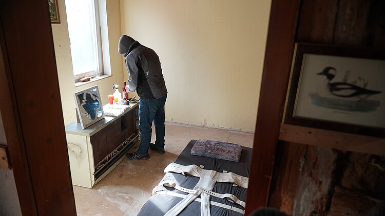 „Nature23“ mit seinem mobilen Fixierbett