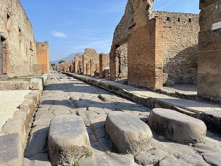 Steinstraße in Pompeji 