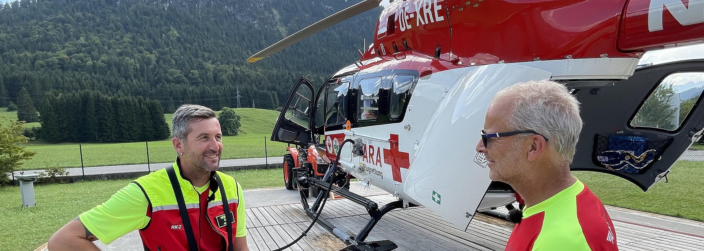 Die Rettungsflieger im Landeanflug 