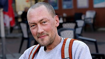 Heiko (45) kurz vor seiner Entlassung aus der JVA Kiel.