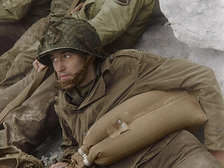 US-Soldat an „Omaha Beach“ am 6. Juni 1944