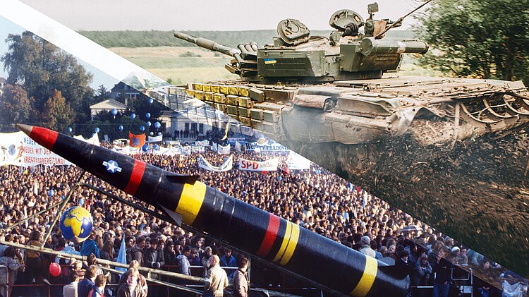 Symbolbild: Panzer und Rakete